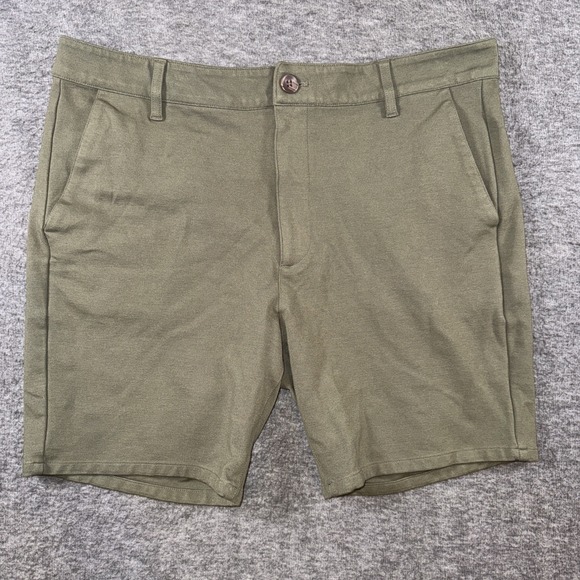 True Classic Other - Men's Flat Front Olive Green Shorts